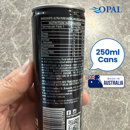 Opal Hydrogen Water Starter Pack – 10 Cans + 5L Bag