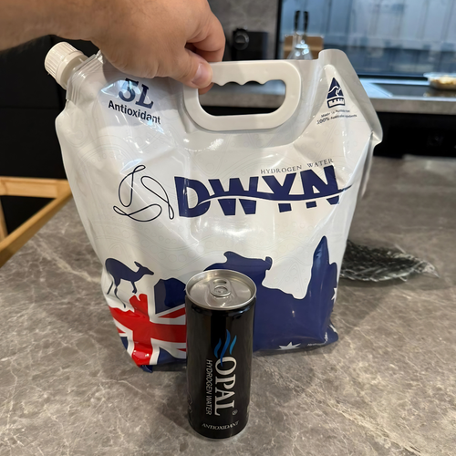 Opal Hydrogen Water Starter Pack | 10 x 250ml Cans + 5L Hydrogen Water Bag
